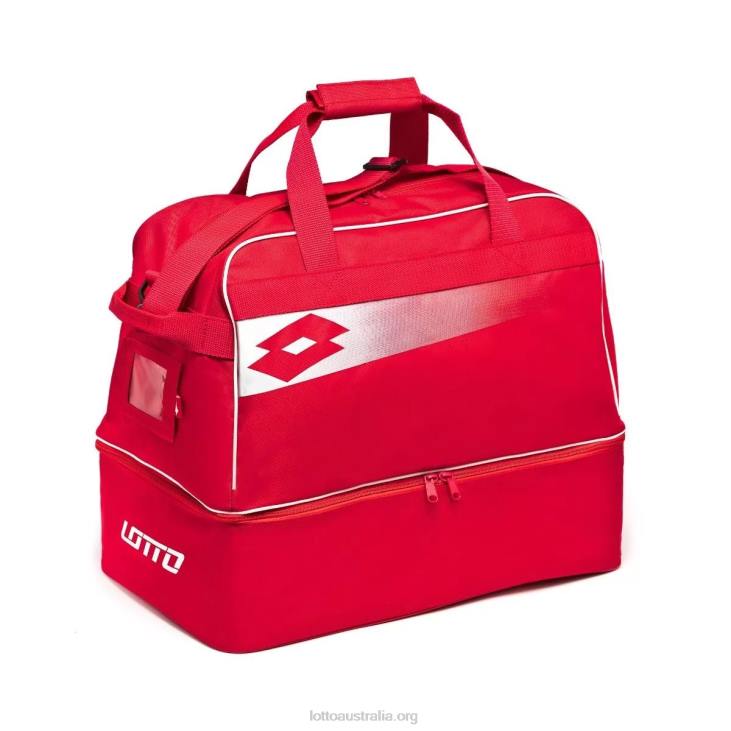 Kids Lotto 204N1232 Flame Red/All White Bag Soccer Omega Jr II