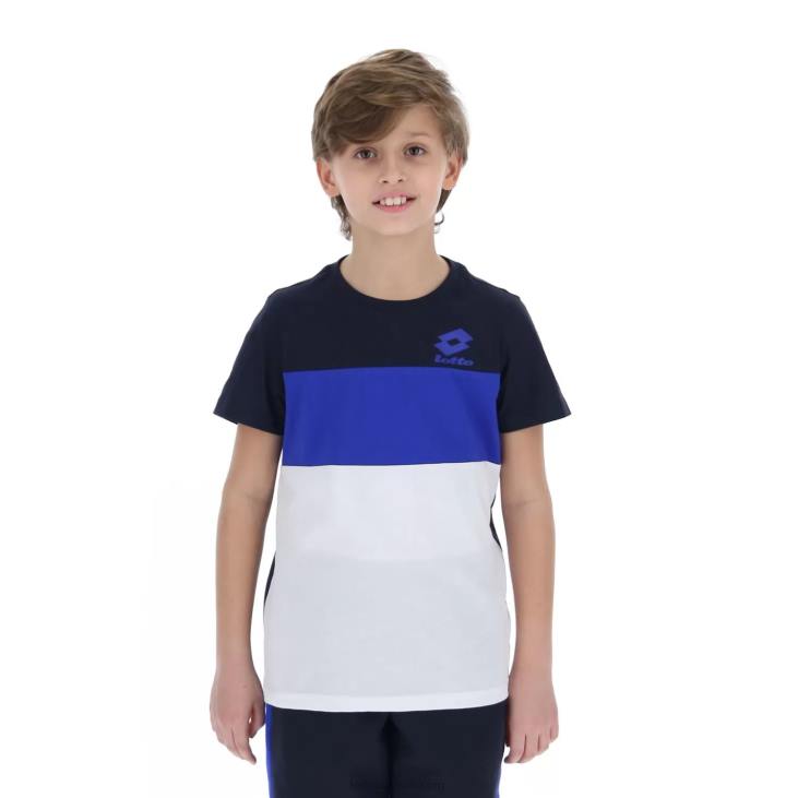 Kids Lotto 204N1137 Navy Blue/Bright White Athletica B III Tee Js