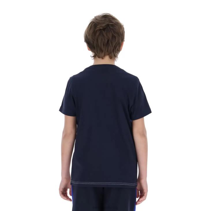 Kids Lotto 204N1137 Navy Blue/Bright White Athletica B III Tee Js