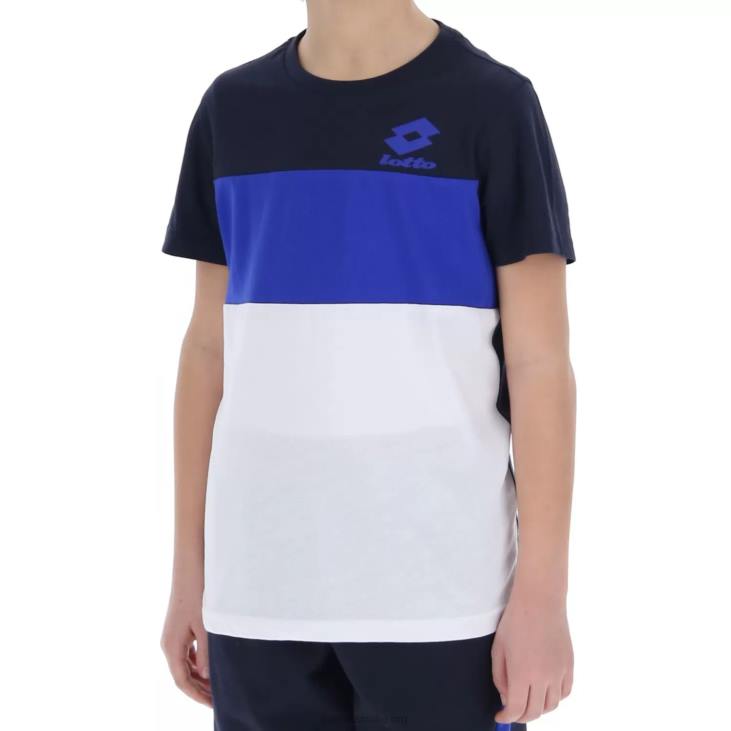 Kids Lotto 204N1137 Navy Blue/Bright White Athletica B III Tee Js