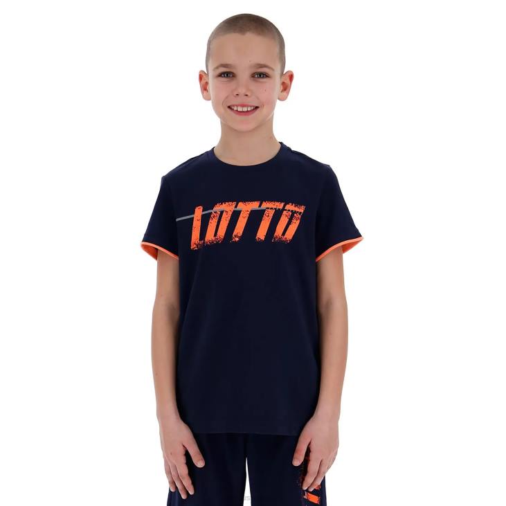 Kids Lotto 204N1147 Navy Blue Logo Tee