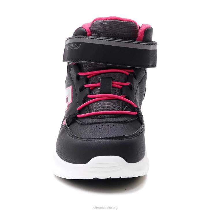 Kids Lotto 204N1052 All Black/Gravity Titan/Glamour Pink Fuga Amf Mid Cl Sl