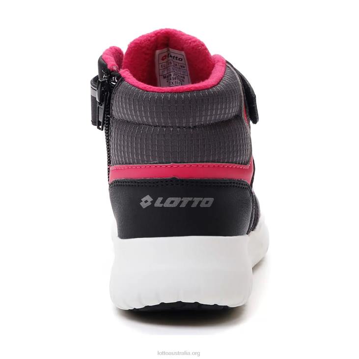 Kids Lotto 204N1052 All Black/Gravity Titan/Glamour Pink Fuga Amf Mid Cl Sl