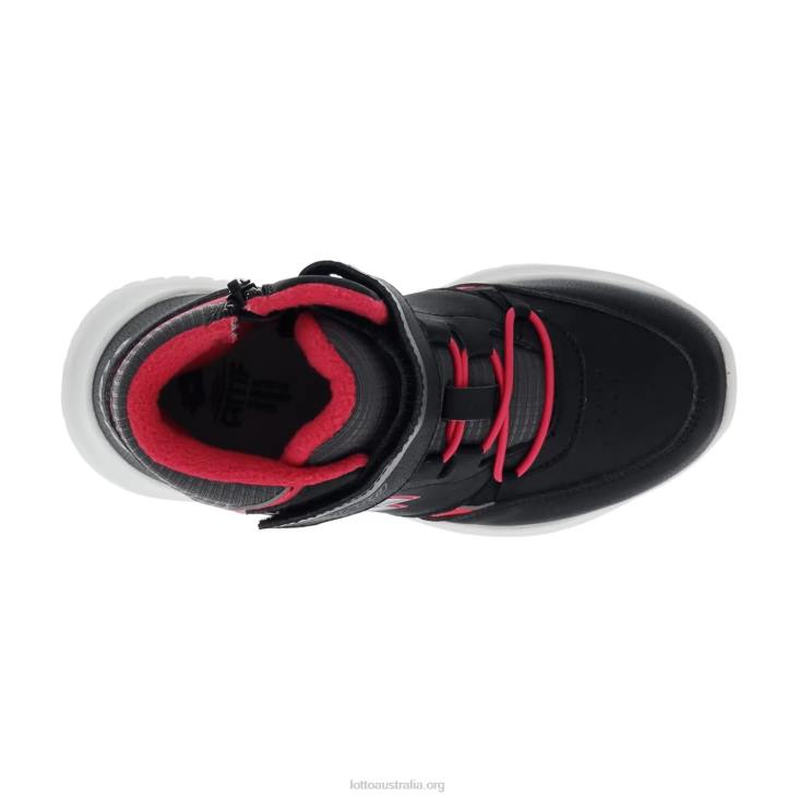 Kids Lotto 204N1052 All Black/Gravity Titan/Glamour Pink Fuga Amf Mid Cl Sl