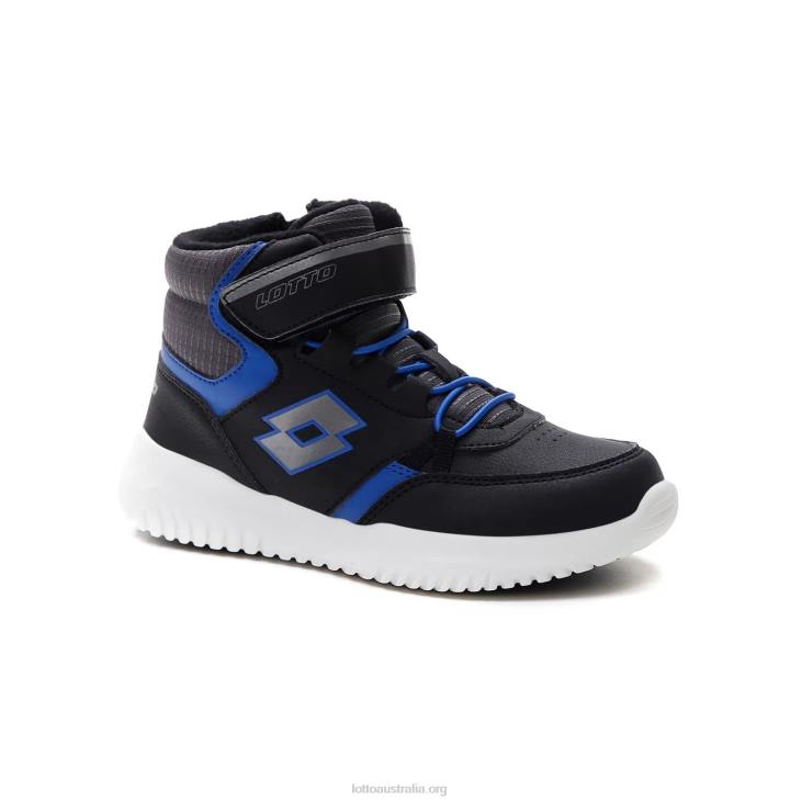 Kids Lotto 204N1053 All Black/Gravity Titan/Lapis Blue Fuga Amf Mid Cl Sl
