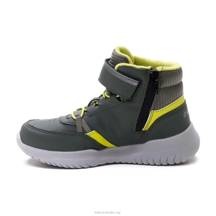 Kids Lotto 204N1054 Thyme Dk Green/Gravity Titan/All Black Fuga Amf Mid Cl Sl