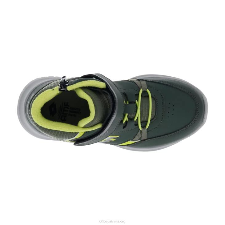 Kids Lotto 204N1054 Thyme Dk Green/Gravity Titan/All Black Fuga Amf Mid Cl Sl