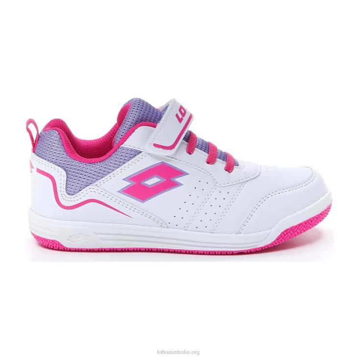Kids Lotto 204N1075 All White/Dynamic Fuchsia/Paisley Purple Set Ace Amf Xiv Cl Sl