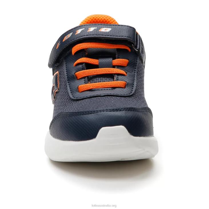 Kids Lotto 204N1087 Dress Blue/All Black/Rust Orange Evolite Amf III Mlg Cl S