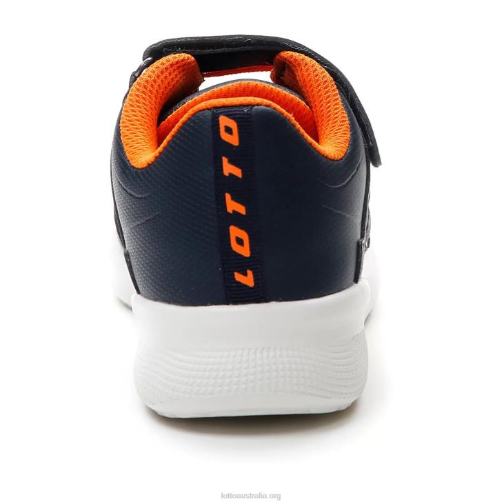 Kids Lotto 204N1087 Dress Blue/All Black/Rust Orange Evolite Amf III Mlg Cl S