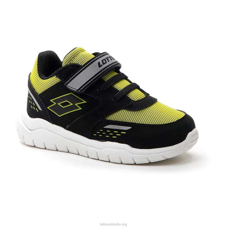 Kids Lotto 204N1096 All Black/Acacia Green Spacelite Amf 2 II Inf S