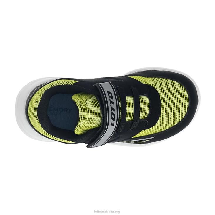 Kids Lotto 204N1096 All Black/Acacia Green Spacelite Amf 2 II Inf S