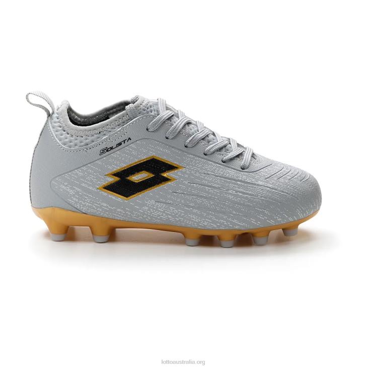 Kids Lotto 204N1099 Vapor Gray/All Black/Light Platino Solista 700 IV Fg Jr