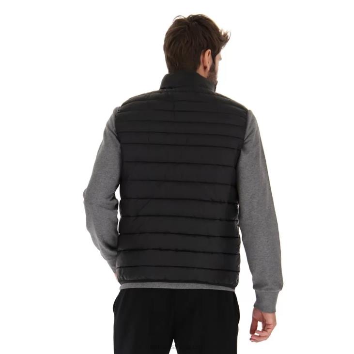 Men Lotto 204N540 All Black Gilet Cortina III Pad Pl