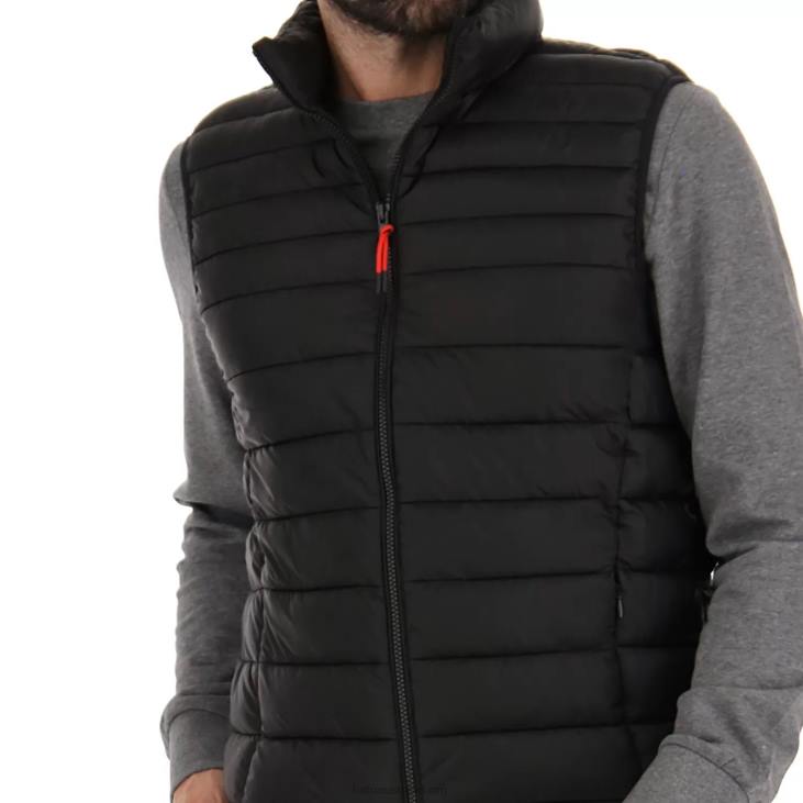 Men Lotto 204N540 All Black Gilet Cortina III Pad Pl