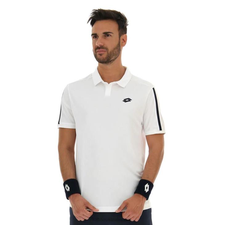 Men Lotto 204N1258 Bright White White Squadra Polo