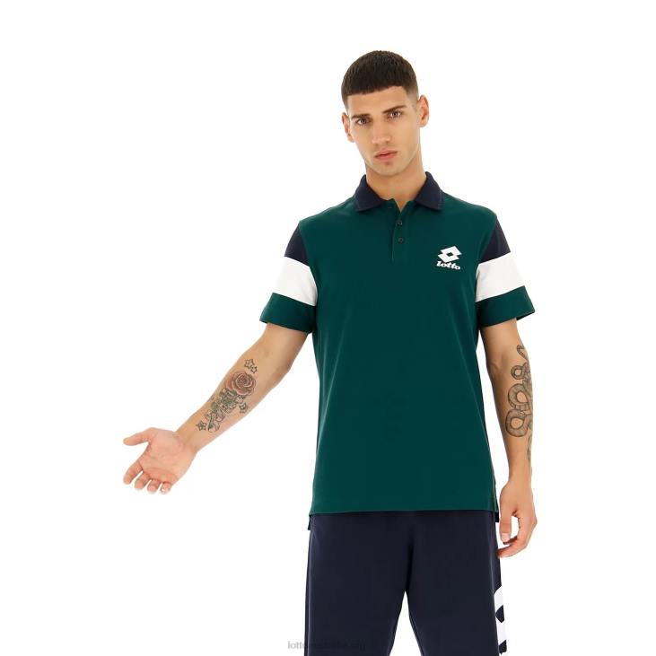 Men Lotto 204N571 Botanic Garden/Navy Blue Polo Praja Pq