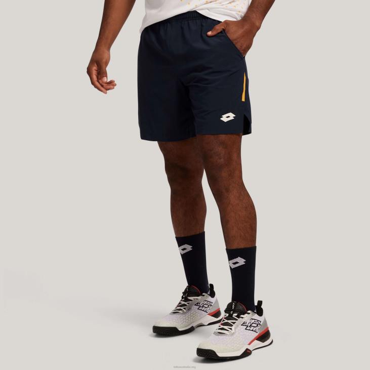 Men Lotto 204N1269 Navy Blue/Saffron Top Ten 7\'\' Shorts II
