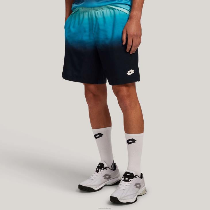 Men Lotto 204N1270 Blue Atoll/Navy Blue Multi-Color Top Ten 7\'\' Shorts