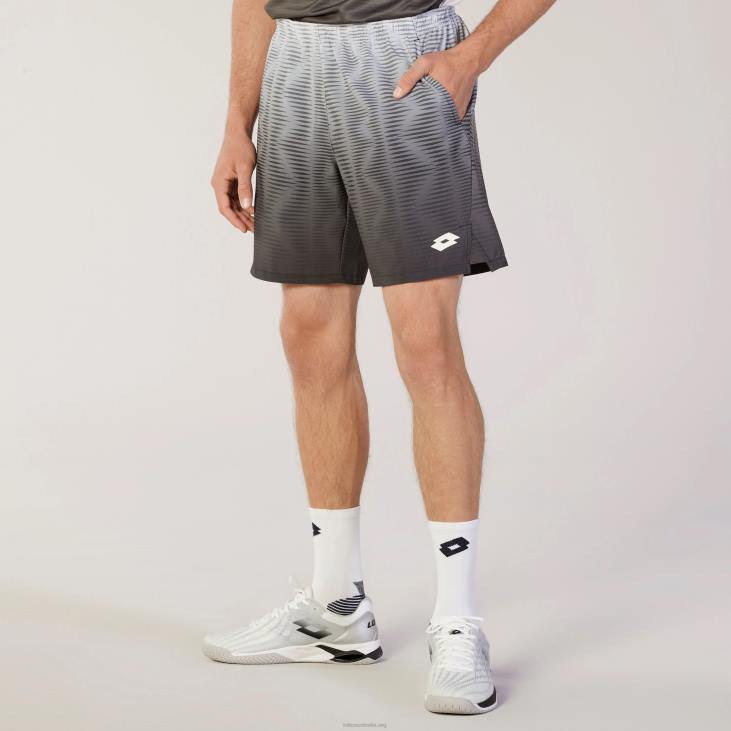 Men Lotto 204N1286 All Black/Bright White Black/White Top Ten 7\'\' Shorts