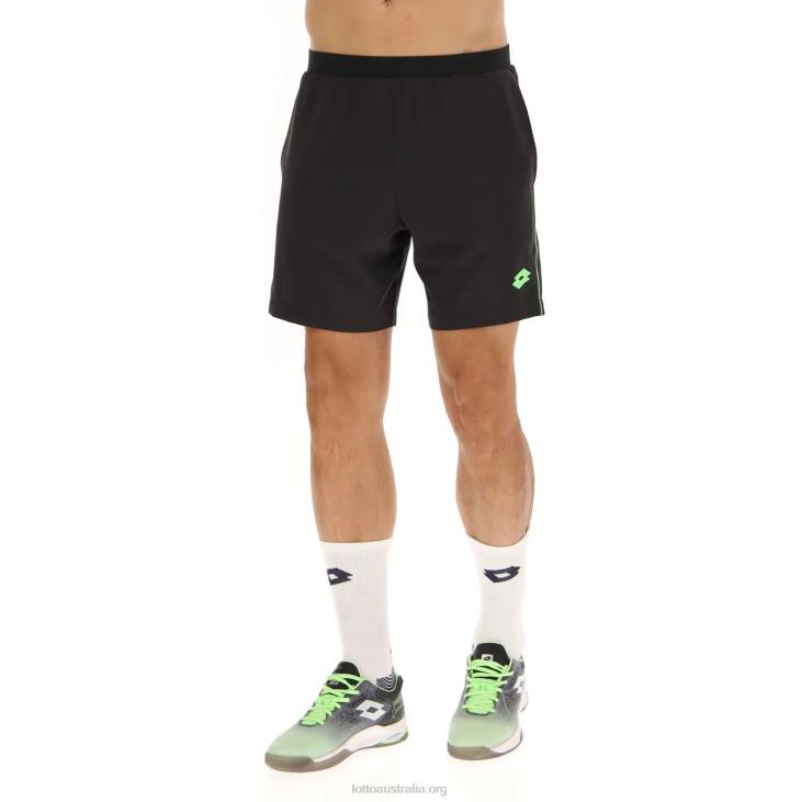 Men Lotto 204N1291 All Black/Green Apple Neo Black Superrapida Shorts