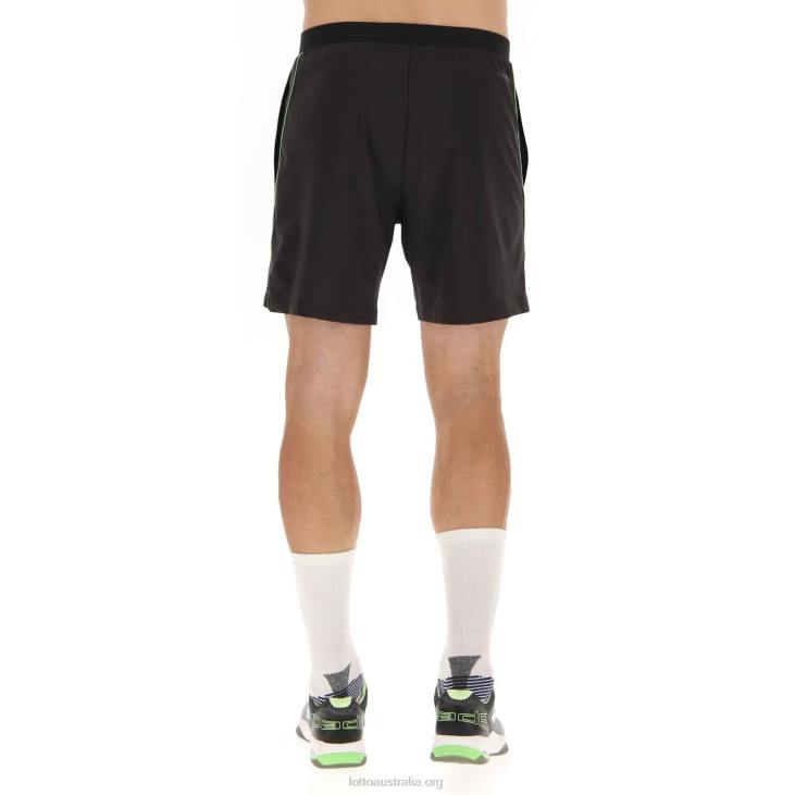 Men Lotto 204N1291 All Black/Green Apple Neo Black Superrapida Shorts