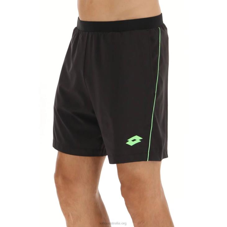 Men Lotto 204N1291 All Black/Green Apple Neo Black Superrapida Shorts