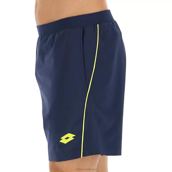 Men Lotto 204N610 Dark Denim/Acid Yellow Superrapida V Short