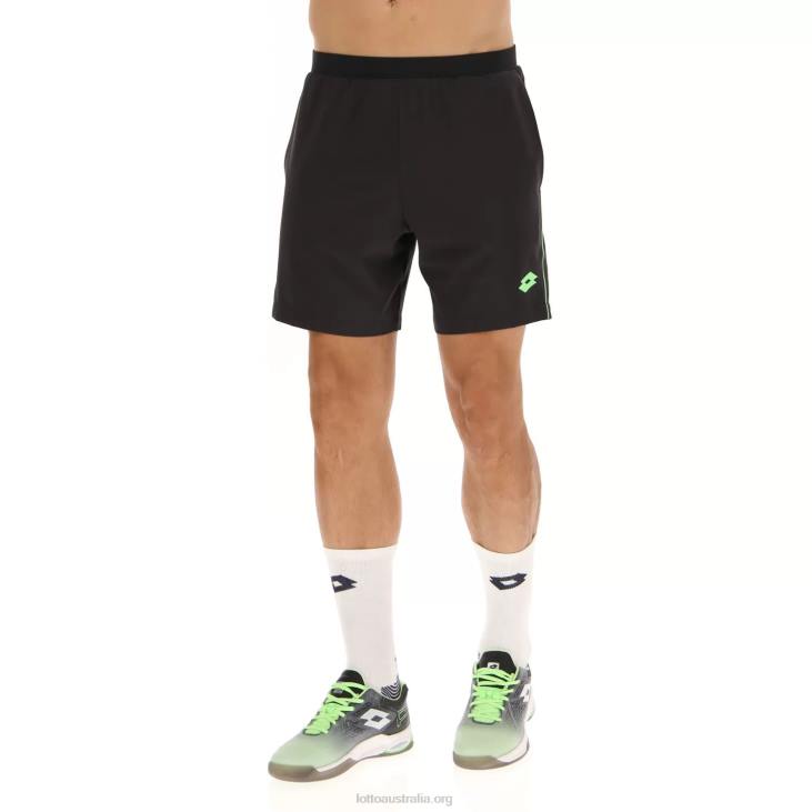 Men Lotto 204N624 All Black/Green Apple Neo Superrapida V Short