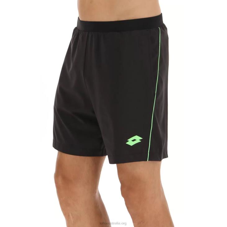 Men Lotto 204N624 All Black/Green Apple Neo Superrapida V Short