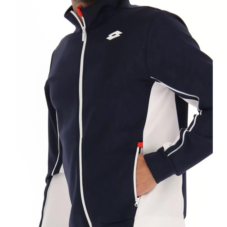 Men Lotto 204N274 Navy Blue/Bright White Squadra II Jacket