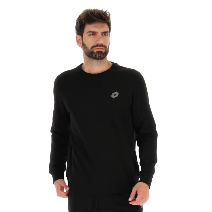Men Lotto 204N278 All Black Msc Sweat Rn