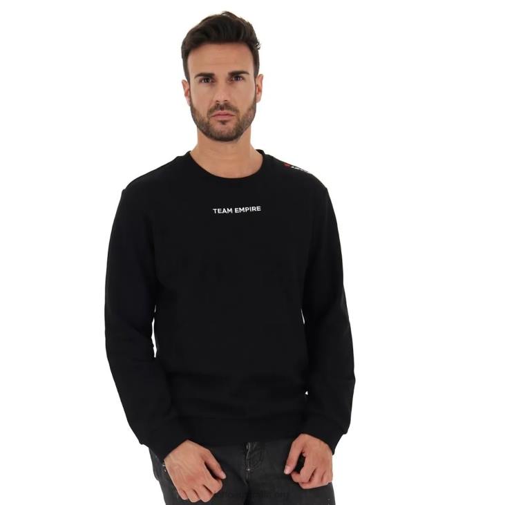 Men Lotto 204N316 All Black Team Empire Sweat Rn