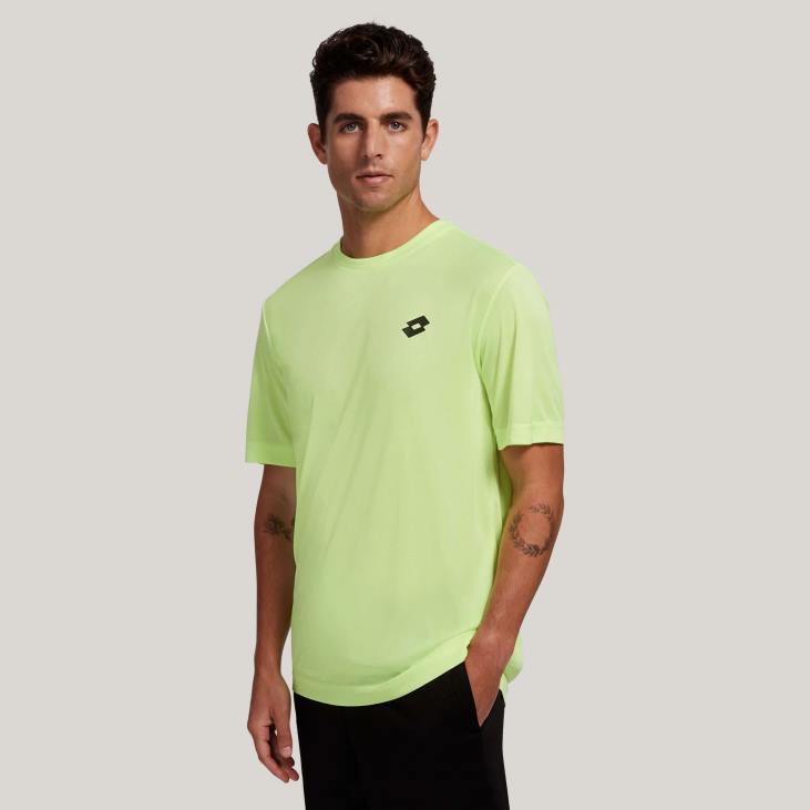 Men Lotto 204N1234 Yellow Neon Yellow Neon Multi-Sport Tee