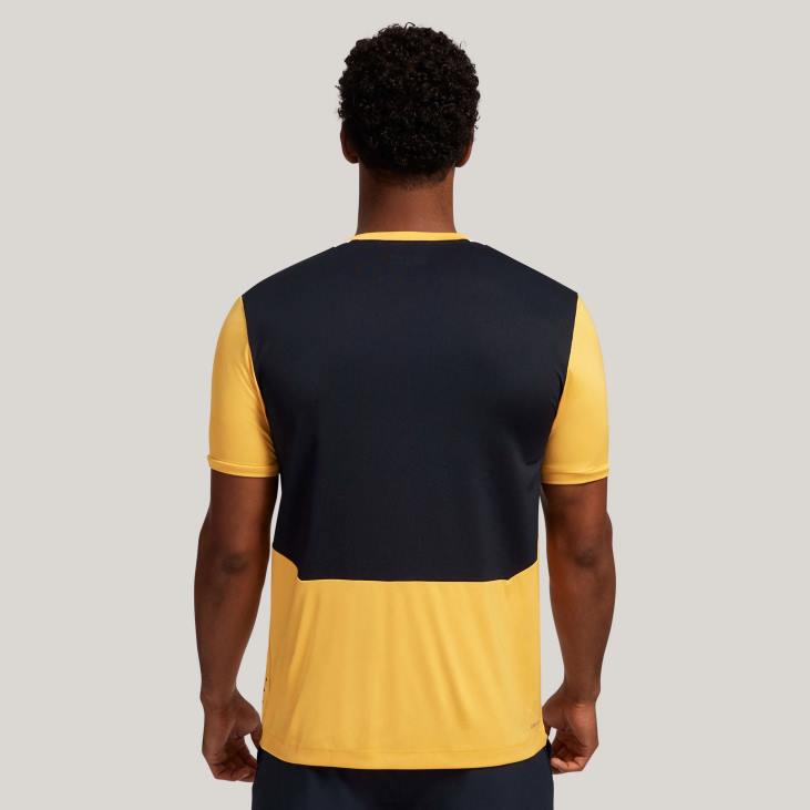 Men Lotto 204N1240 Saffron/Navy Blue Saffron Printed Top Ten Tee