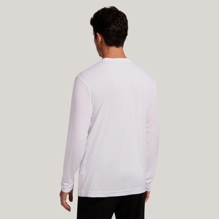 Men Lotto 204N1241 Bright White White Multi-Sport Long Sleeve Tee