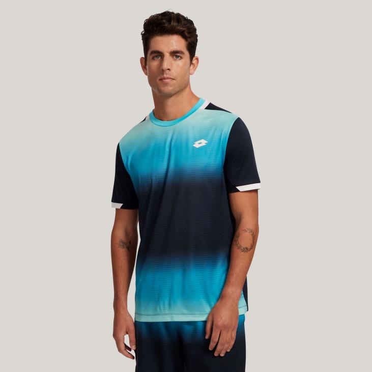 Men Lotto 204N1242 Blue Atoll/Navy Blue Blue Multi-Color Top Ten Tee