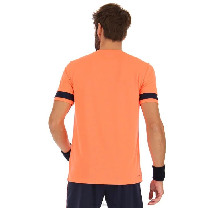 Men Lotto 204N1247 Coral Fluo Coral Superrapida Tee