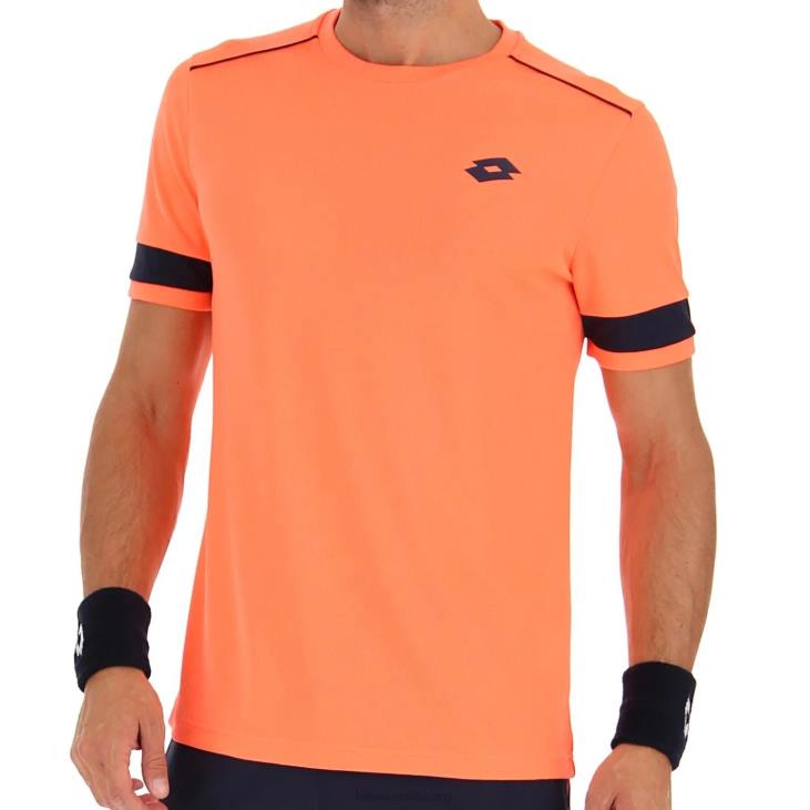 Men Lotto 204N1247 Coral Fluo Coral Superrapida Tee