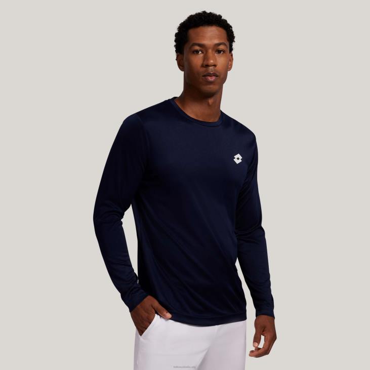 Men Lotto 204N1248 Navy Blue Navy Multi-Sport Long Sleeve Tee