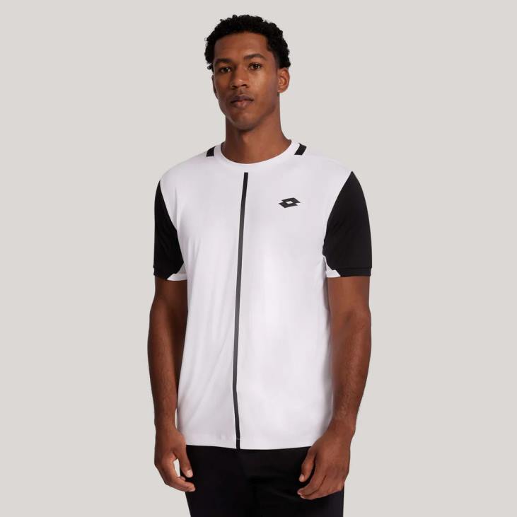 Men Lotto 204N1251 Bright White/All Black White Top Ten Tee