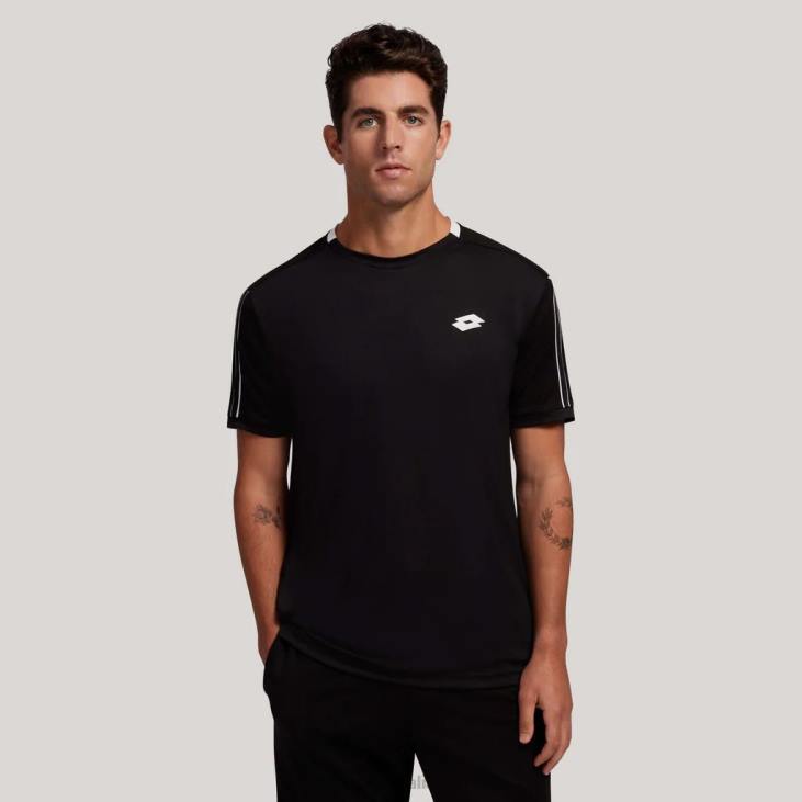 Men Lotto 204N1252 All Black Black Squadra Tee