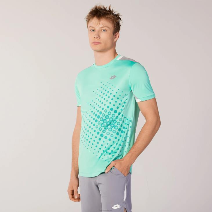 Men Lotto 204N1318 Green 929C Green Printed Top Ten Tee