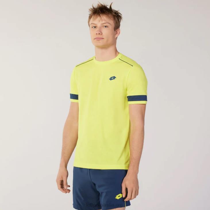 Men Lotto 204N1321 Acid Yellow Superrapida Tee