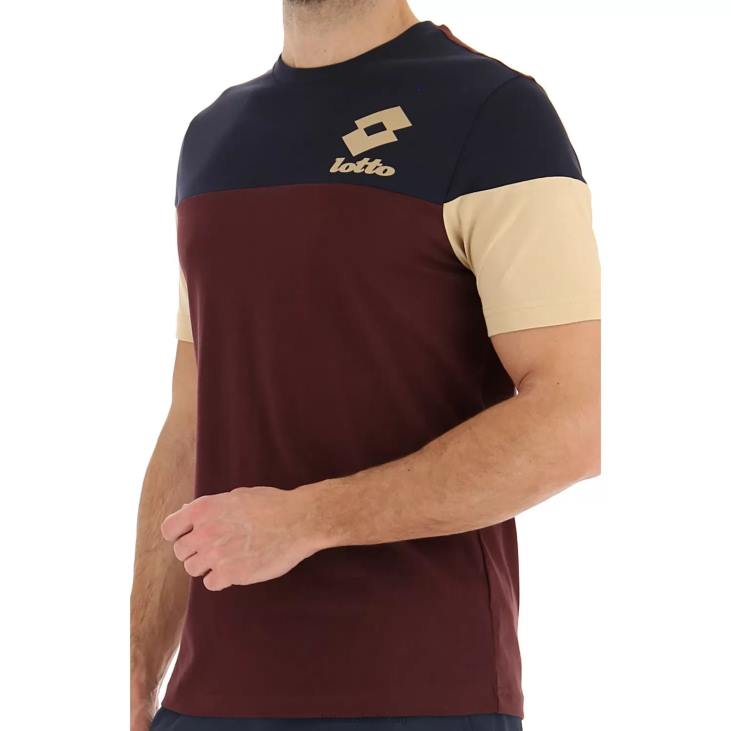 Men Lotto 204N383 Vineyard Dk Red Athletica Lg III Tee Bck Js