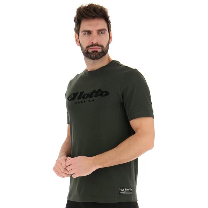 Men Lotto 204N387 Duffel Green Athletica Due V Tee