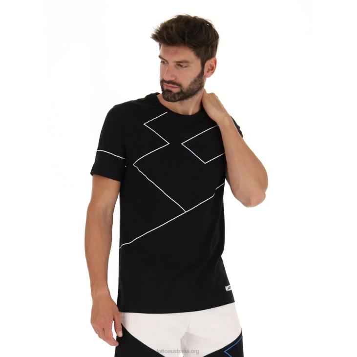 Men Lotto 204N411 All Black Logo VII Tee 2