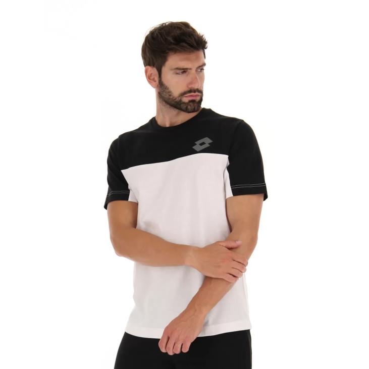 Men Lotto 204N417 Bright White Dinamico VI Tee Block