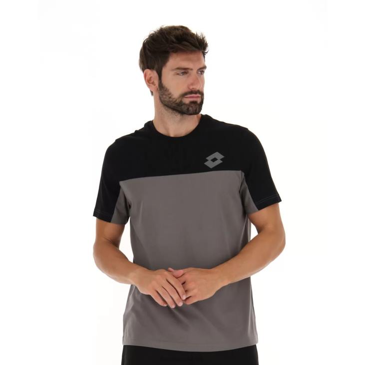 Men Lotto 204N418 Charcoal Dinamico VI Tee Block