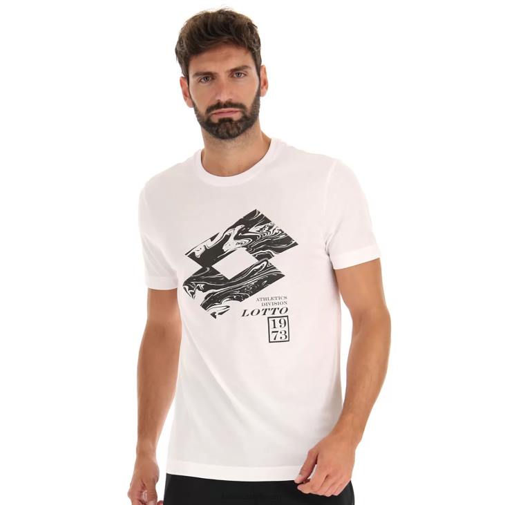 Men Lotto 204N420 Bright White Tee Losanga V